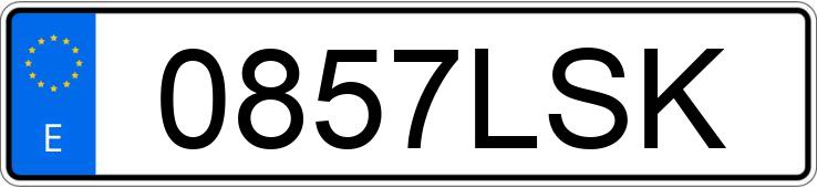 El número de registro 0857LSK tiene BMW SERIE 1
