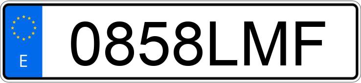 Registreringsnumret 0858LMF har FIAT 500