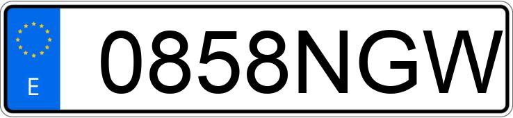 Numer rejestracyjny 0858NGW posiada MAZDA MAZDA6