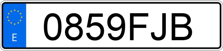 Die Registrierungsnummer 0859FJB hat PEUGEOT 207