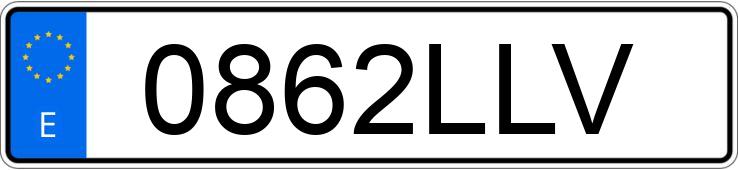 Le numéro d’enregistrement 0862LLV a RENAULT KANGOO