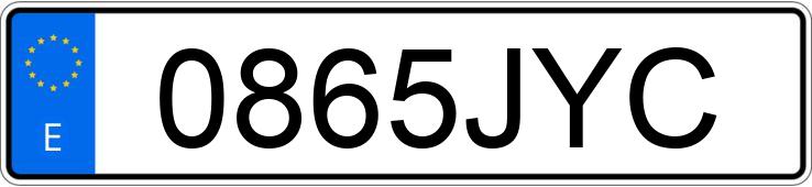 Numer rejestracyjny 0865JYC posiada HONDA CB 500