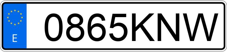 Numer rejestracyjny 0865KNW posiada VOLKSWAGEN PASSAT