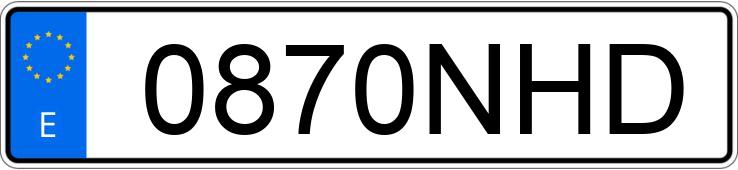 Numer rejestracyjny 0870NHD posiada IVECO DAILY