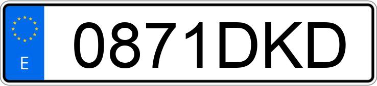 Numer rejestracyjny 0871DKD posiada AUDI 80