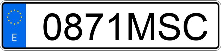 Numer rejestracyjny 0871MSC posiada SEAT LEON