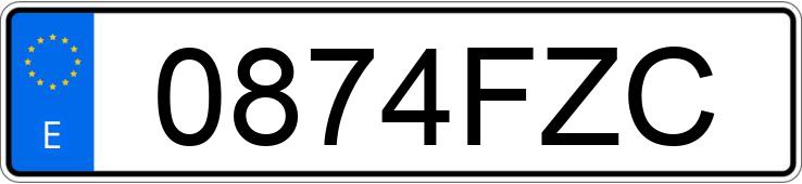 Numer rejestracyjny 0874FZC posiada AUDI TT