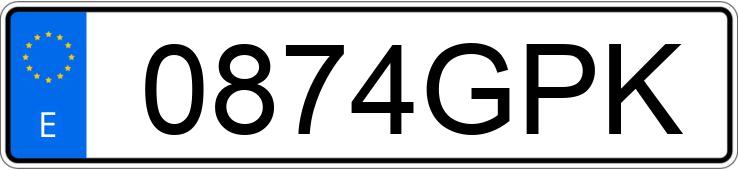 Numer rejestracyjny 0874GPK posiada ALFA ROMEO 159