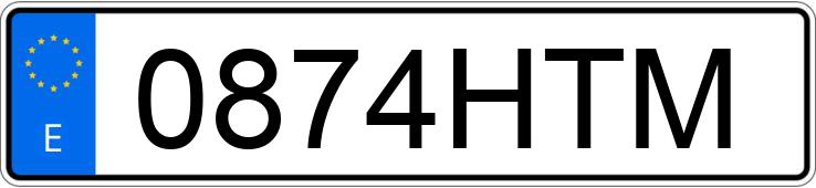 Numer rejestracyjny 0874HTM posiada FIAT PUNTO