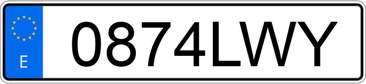 Numer rejestracyjny 0874LWY posiada KIA NIRO