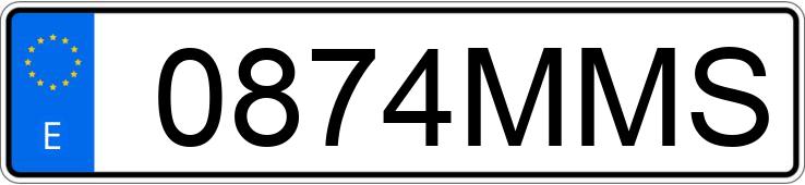 Numer rejestracyjny 0874MMS posiada RENAULT TRAFIC