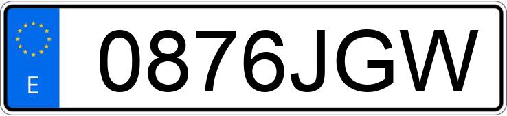 Numer rejestracyjny 0876JGW posiada SEAT IBIZA Numer rejestracyjny 0876JGW posiada SEAT IBIZA