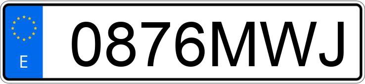 Numer rejestracyjny 0876MWJ posiada YAMAHA MT 07