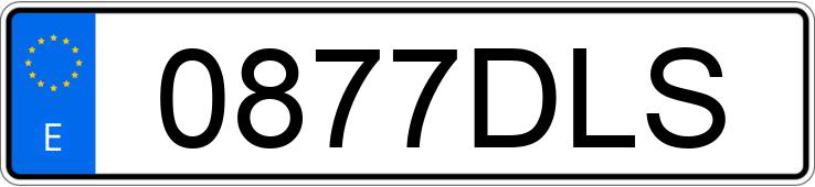 Numer rejestracyjny 0877DLS posiada AUDI A3