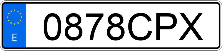 Numer rejestracyjny 0878CPX posiada PEUGEOT 206