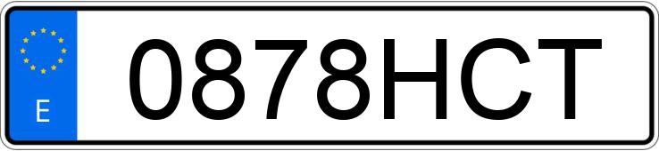 Numer rejestracyjny 0878HCT posiada VOLKSWAGEN GOLF