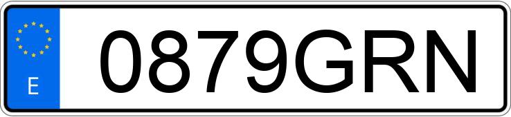 Numer rejestracyjny 0879GRN posiada HYUNDAI COUPE