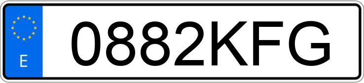 Numer rejestracyjny 0882KFG posiada VOLKSWAGEN TOURAN