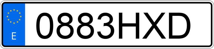 Numer rejestracyjny 0883HXD posiada FIAT 500