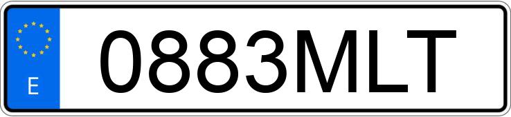 Numer rejestracyjny 0883MLT posiada BMW SERIE 3