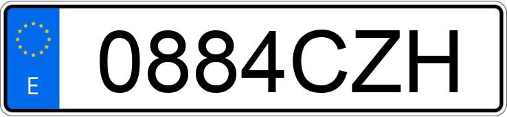 Numer rejestracyjny 0884CZH posiada CITROEN XSARA