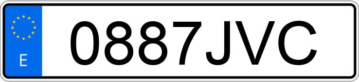 Numer rejestracyjny 0887JVC posiada MITSUBISHI OUTLANDER