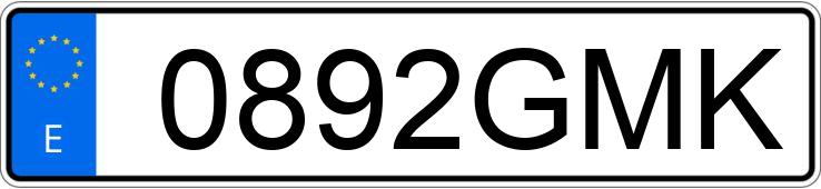 Numer rejestracyjny 0892GMK posiada AUDI A3 SPORTBACK