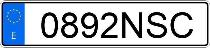 Die Registrierungsnummer 0892NSC hat VOLKSWAGEN GOLF Die Registrierungsnummer 0892NSC hat VOLKSWAGEN GOLF