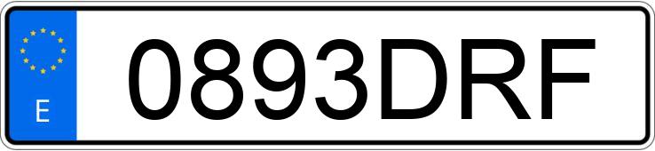Numer rejestracyjny 0893DRF posiada RENAULT CLIO