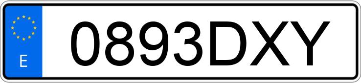 Numer rejestracyjny 0893DXY posiada RENAULT CLIO CONF DYNAMIQUE 1.2 16V