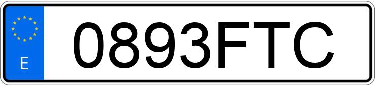 Numer rejestracyjny 0893FTC posiada VOLKSWAGEN GOLF