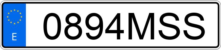 Numer rejestracyjny 0894MSS posiada RENAULT CLIO