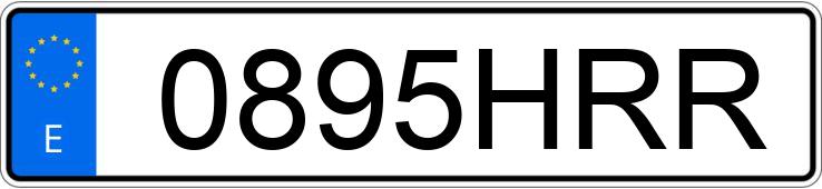 Numer rejestracyjny 0895HRR posiada PEUGEOT PARTNER