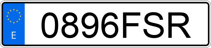 Numer rejestracyjny 0896FSR posiada SKODA OCTAVIA