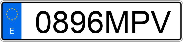 Numer rejestracyjny 0896MPV posiada MERCEDES C (205)