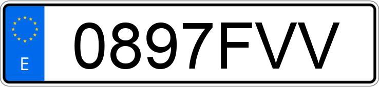 Numer rejestracyjny 0897FVV posiada BMW SERIE 1