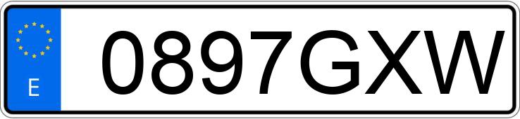 Numer rejestracyjny 0897GXW posiada SUZUKI GSR