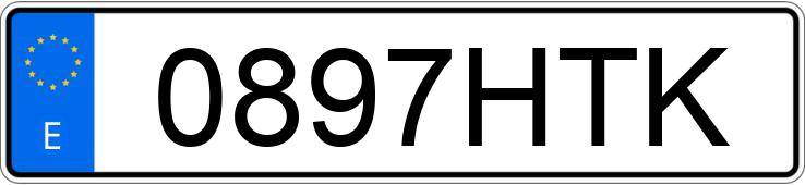 Numer rejestracyjny 0897HTK posiada MAZDA MAZDA3