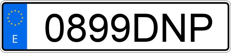 Numer rejestracyjny 0899DNP posiada VOLKSWAGEN GOLF