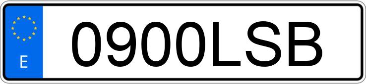 Numer rejestracyjny 0900LSB posiada PORSCHE 911