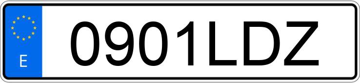 Numer rejestracyjny 0901LDZ posiada VOLKSWAGEN GOLF