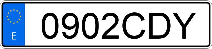 Numer rejestracyjny 0902CDY posiada PEUGEOT 307