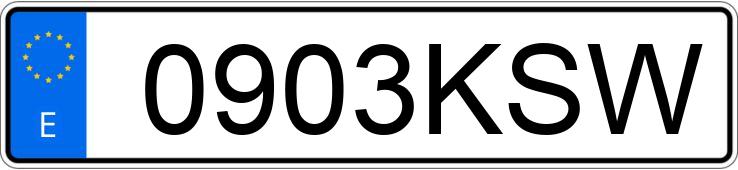 Numer rejestracyjny 0903KSW posiada LAND ROVER RANGE ROVER SPORT