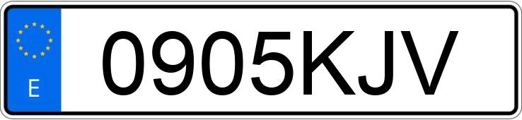 Numer rejestracyjny 0905KJV posiada KIA SPORTAGE