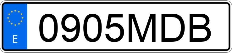 Numer rejestracyjny 0905MDB posiada BMW SERIE 4