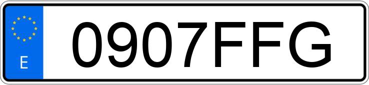 Numer rejestracyjny 0907FFG posiada RENAULT KANGOO EXPRESS CONF 1.5DCI 82