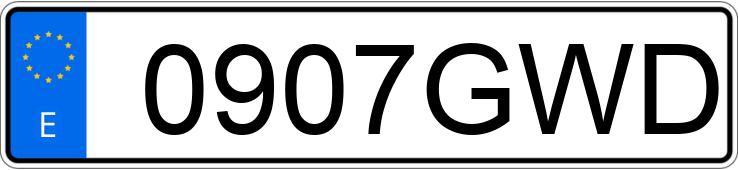 The registration number 0907GWD has BMW SERIE 3