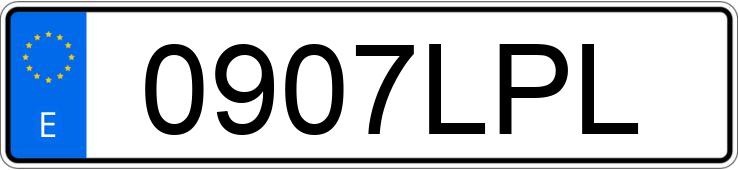 Numer rejestracyjny 0907LPL posiada FIAT 500