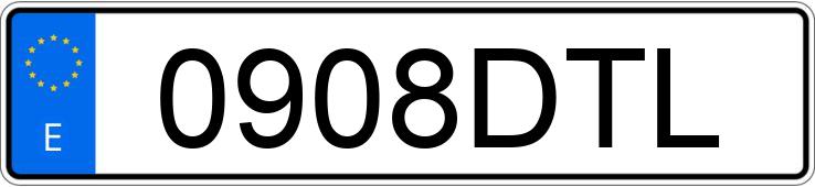 Numer rejestracyjny 0908DTL posiada PEUGEOT 1007