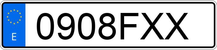 Numer rejestracyjny 0908FXX posiada OPEL VECTRA